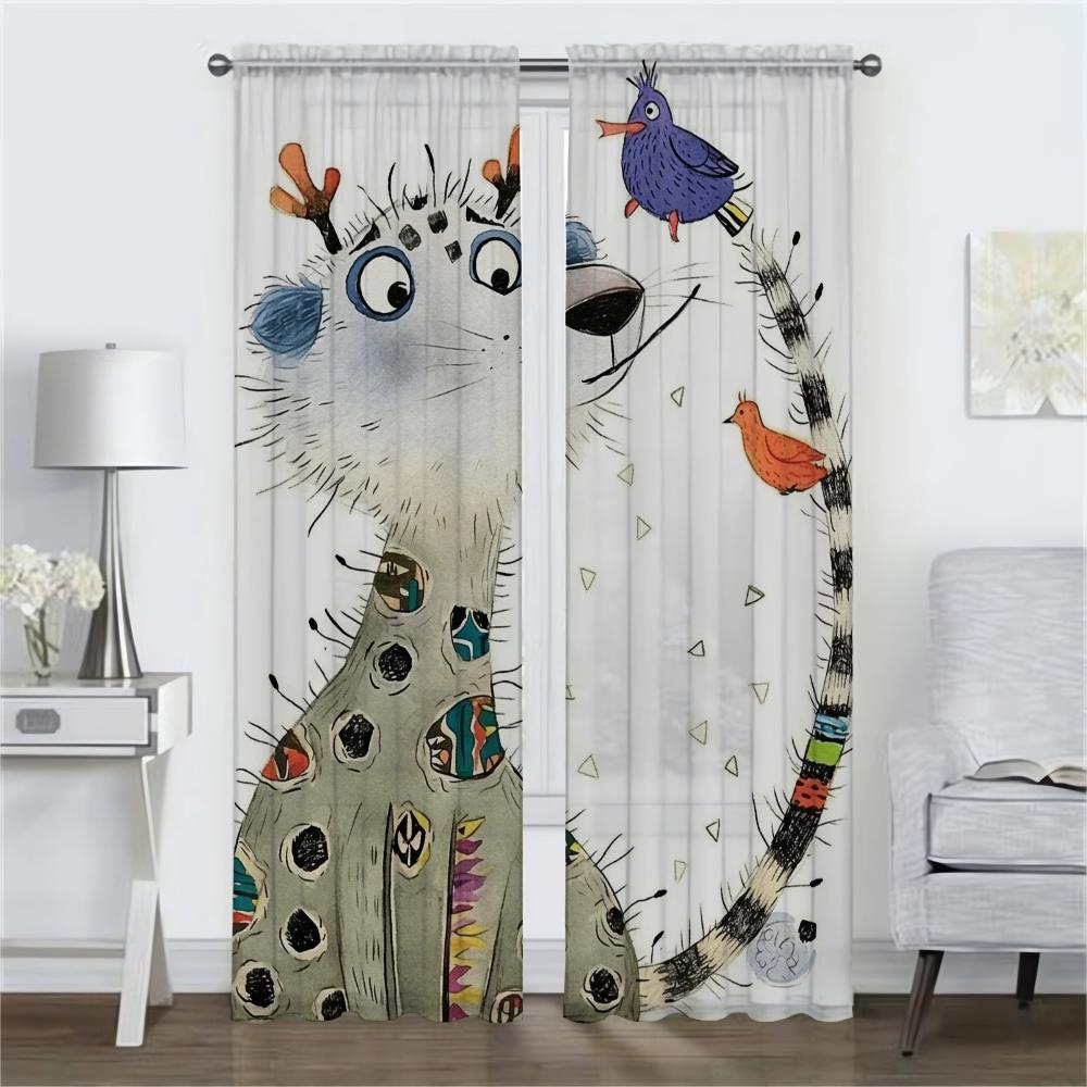 Magische Magische Trennwand Moskitonetze für Kamera Halloween Dekoration Elegante Raumvorhänge 2 Stück Tüll für Schlafzimmer