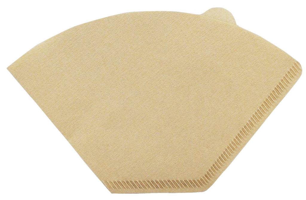 Okabe Coffee Filters, 2-4 Cups, Made in Japan, Trapezoidal, Brown, Unbleached, Easy-Open, with Tabs, 100 Filters per Pack (5 Packs), Total of 500