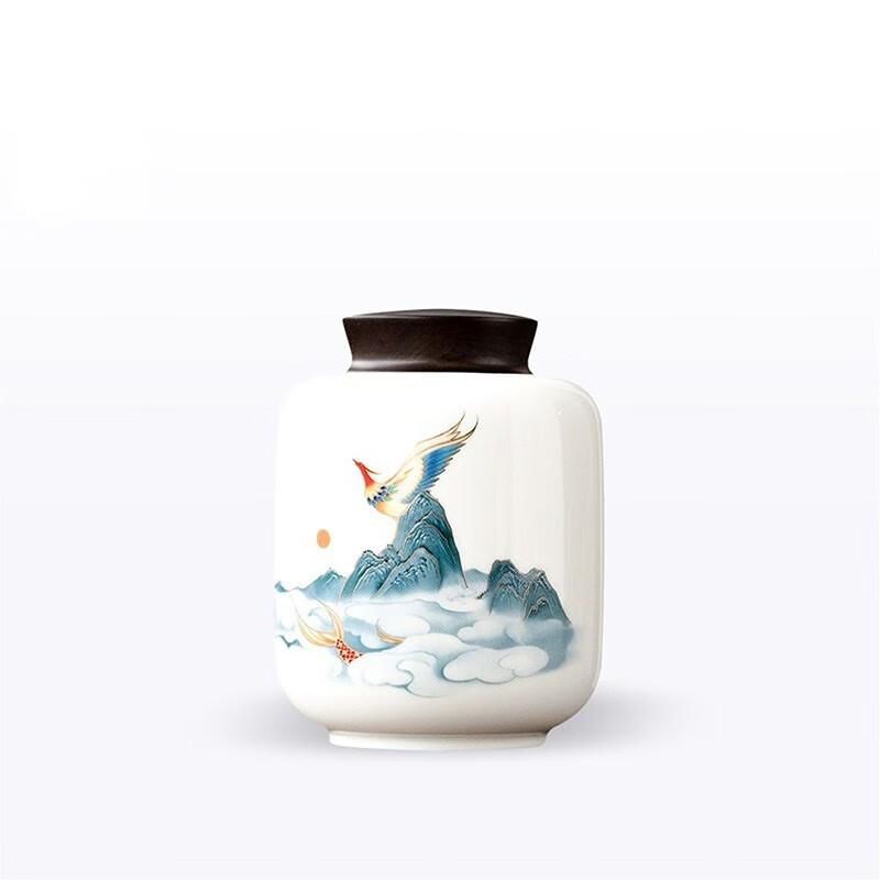 Horned Pansy Pengcheng Wanli Ceramic Tea Infuser Mug & Caddy Gift Set