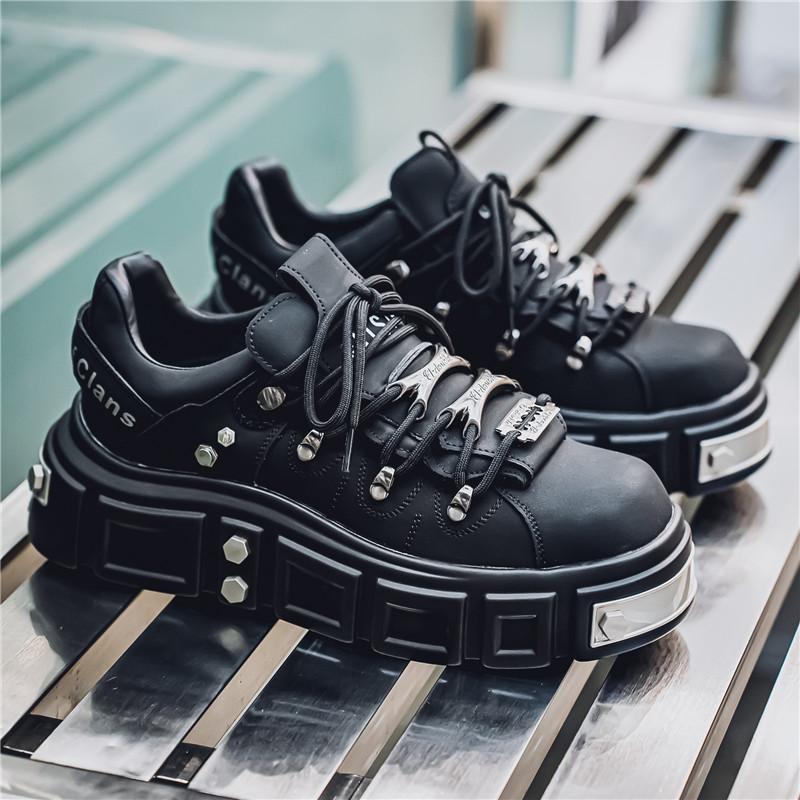 Trend Pink Platform Sneakers Men Punk Muffin Shoes Male European Style Designer Shoes Man Street Original Men's Skateboard Shoes