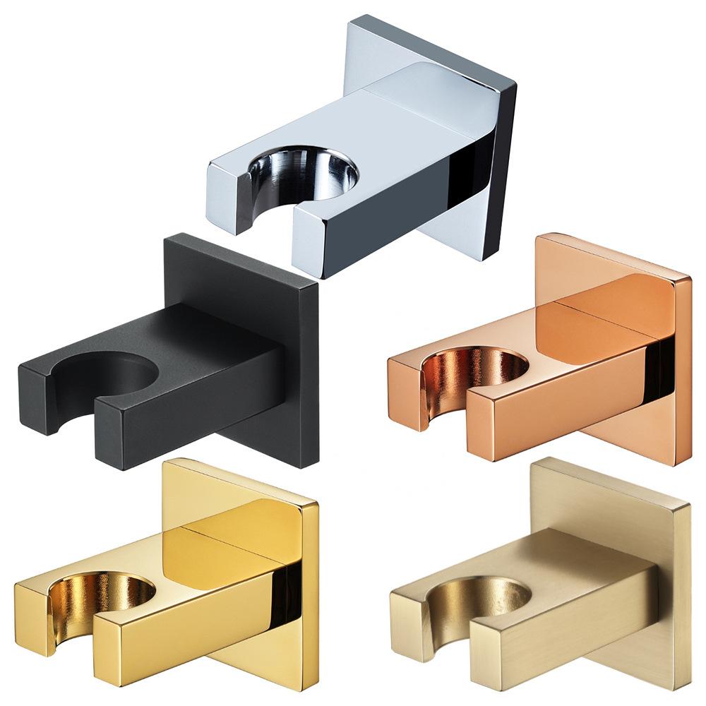 Moderne minimalistische Duschwanne Wassereinlass Verchromt Schwarz Gold Quadratisch Handbrausehalter Festwand Wohnung