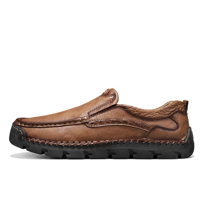 39-48 Men's Leather Casual Shoes Handmade Breathable Shoes Soft Low-top Working Shoes Leather Ankle Boots