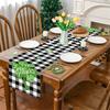 Svatý. Den svatého Patrika Stolní vlajka Kostkovaný Pruhovaný Tištěný Ubrus Přeshraniční Lněná Stolní Dekorace Ubrus