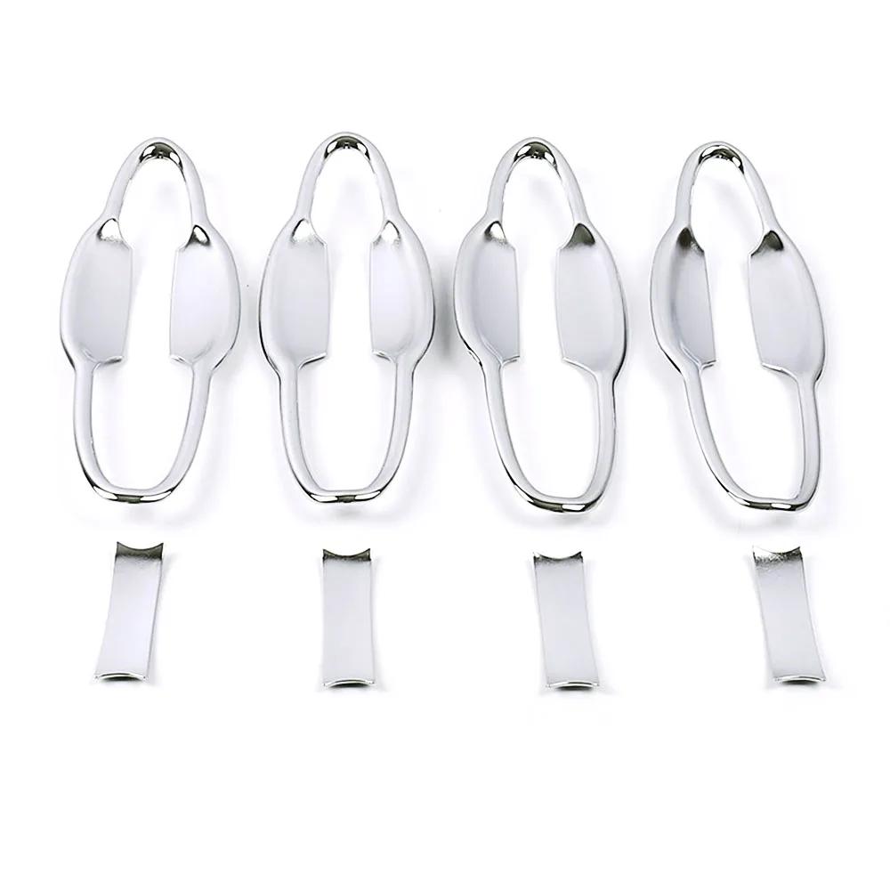 Chromium Styling For Jeep Compass MP 2017- Chrome Exterior Door Handle Bowl Cover Moulding Trim Door Bowl Cover