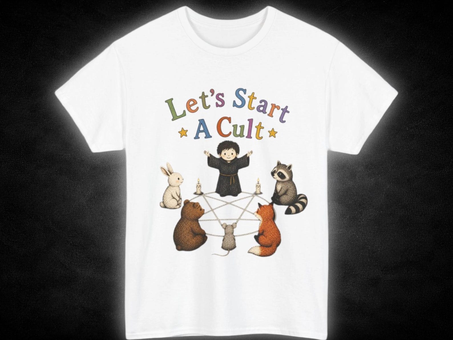 Let s Start a Cult T-Shirt | Whimsical Animals Ritual Design, Witchy Humor S