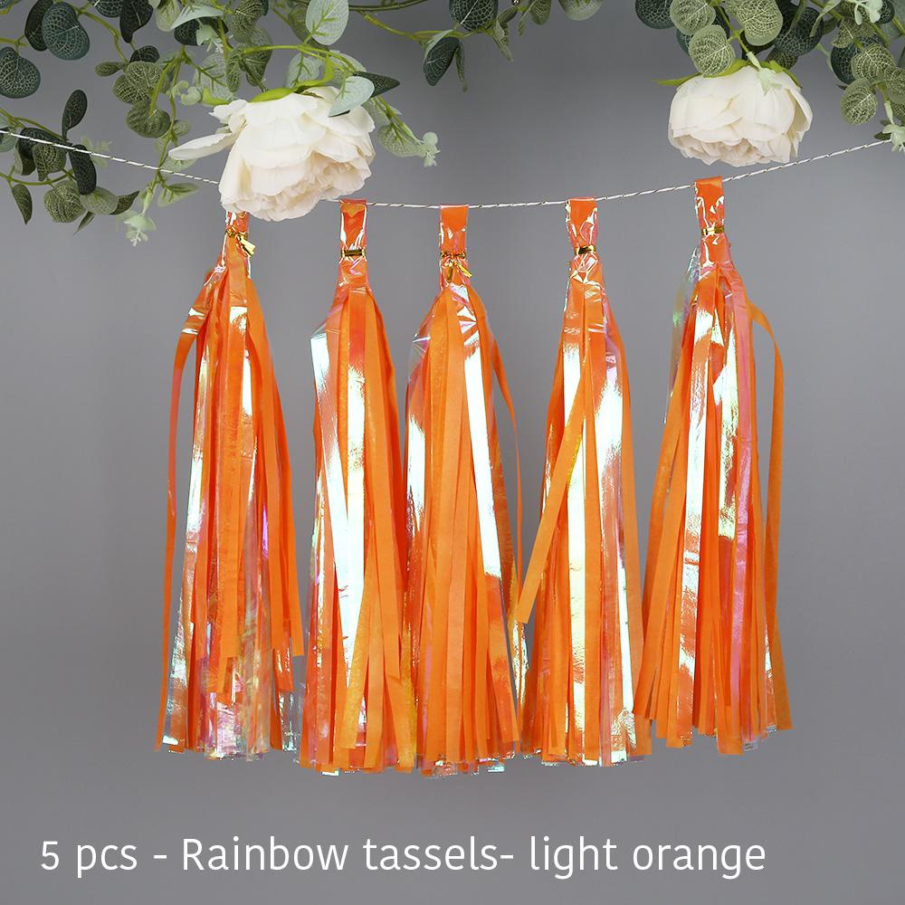 Party Unicorn Garland Rainbow Iridescent Tassel Garlands Paper Flower Wedding Decoration Birthday Baby Shower Party Decorations