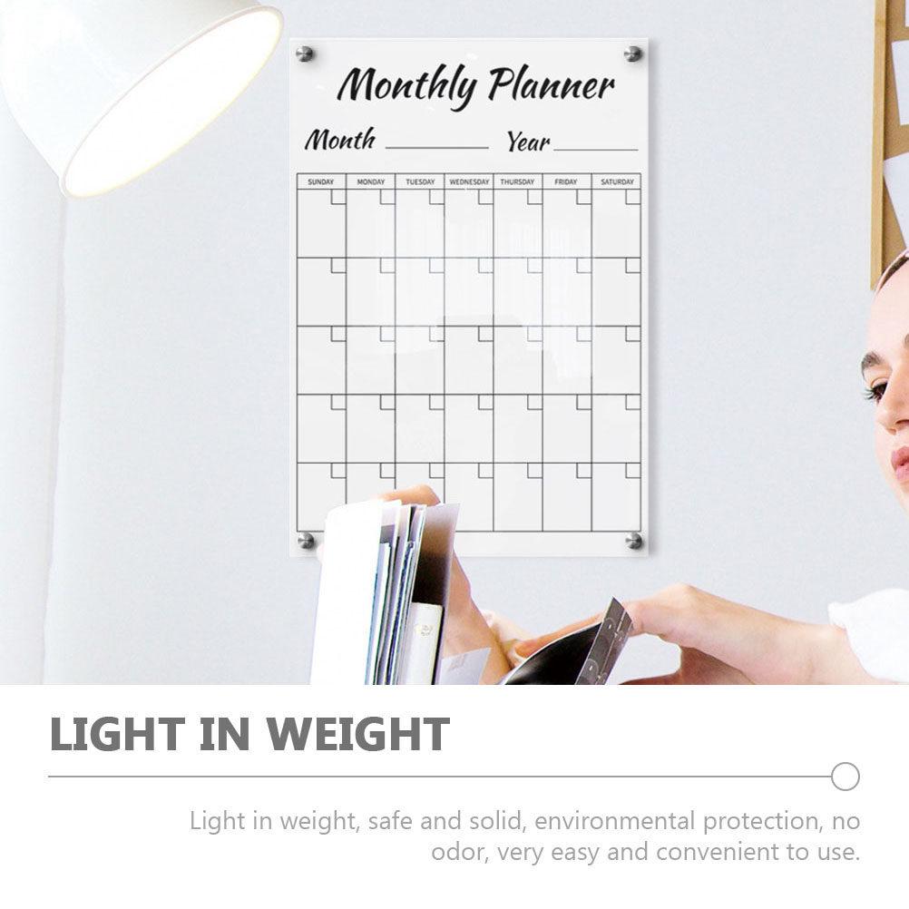 1Set High Grade Acrylic Door Hanging Board Sign Compact Wall Mounted Erasable Memo Board Creative Home Office Cafe Decorative
