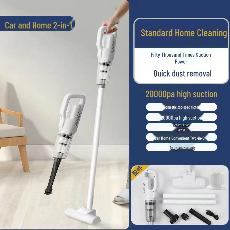 Wiederaufladbarer kabelloser Staubsauger und Wischmopp für Zuhause/Auto - Hohe Saugkraft, Handheld, Multifunktional, Milben- und Haarentferner