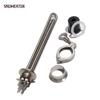 SNDHEATER 220V Tri Clamp Electric Water Heating Element 1.5KW 4.5KW 5.5KW Heater Resistance with Coupling and Cap for Brewing
