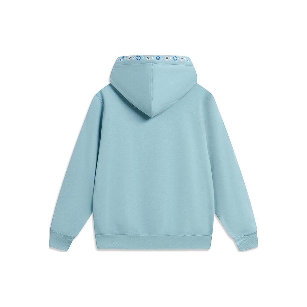 Li-Ning AWDTE33-2 Men's China Culture Series Hooded Sweatshirt Cyan Blue