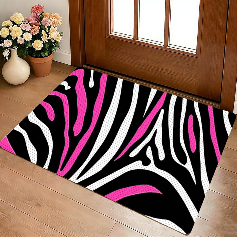 Pink Zebra Living Room Nonslip Area Rug Soft Carpet For Bedroom Game Playroom Sofa Office Home Decor Doormat Christmas Gift C9301777