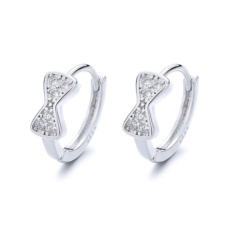 Gu Mao Ning Exquisite Zircon Bow Ear Clips - No Piercing Required