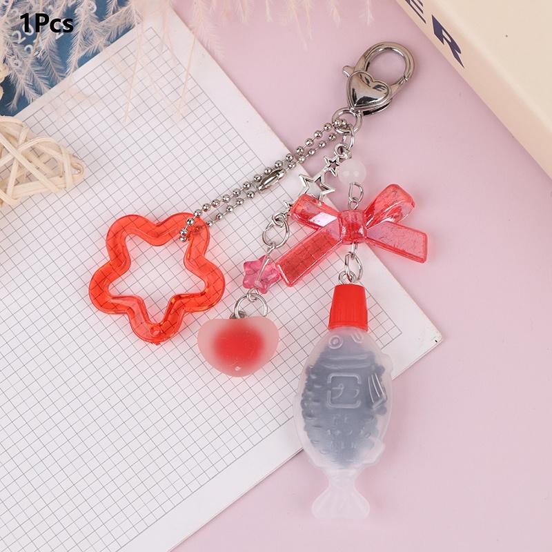 

Милый Сладкий Брелок в виде Пятиконечной Звезды, Корейский Бантик, Маленькая Рыбка, Брелок для Девочек, Подвеска для Сумки, Держатель для Ключей, Подарки 1Pcs