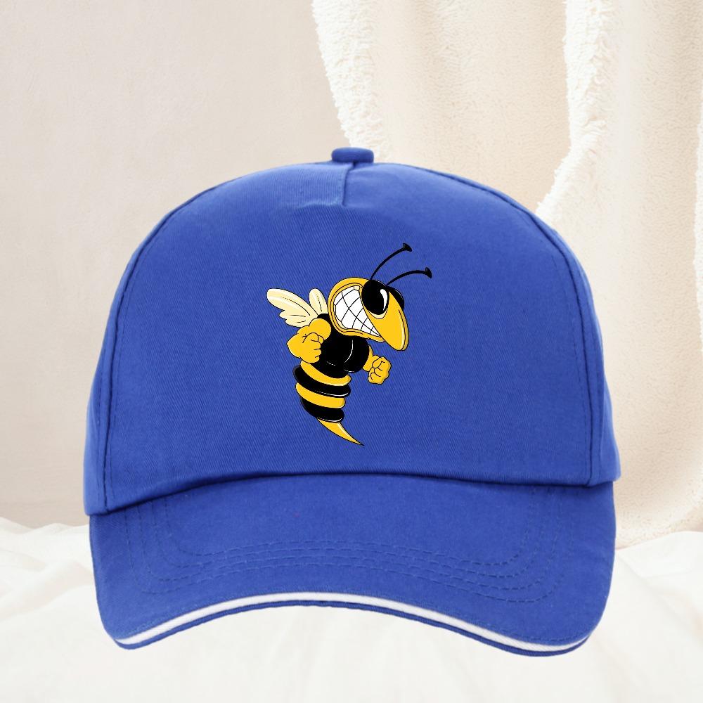 A bee print simple design baseball cap travel sunscreen versatile style for Unisex and Women