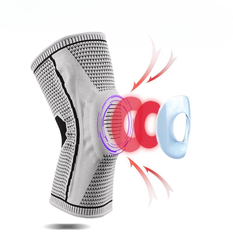 Genunchiere noi de suport din silicon, genunchiere pentru fitness și sport, protecție împotriva presiunii, absorbție îngroșată a șocurilor, Amazon transfrontalier