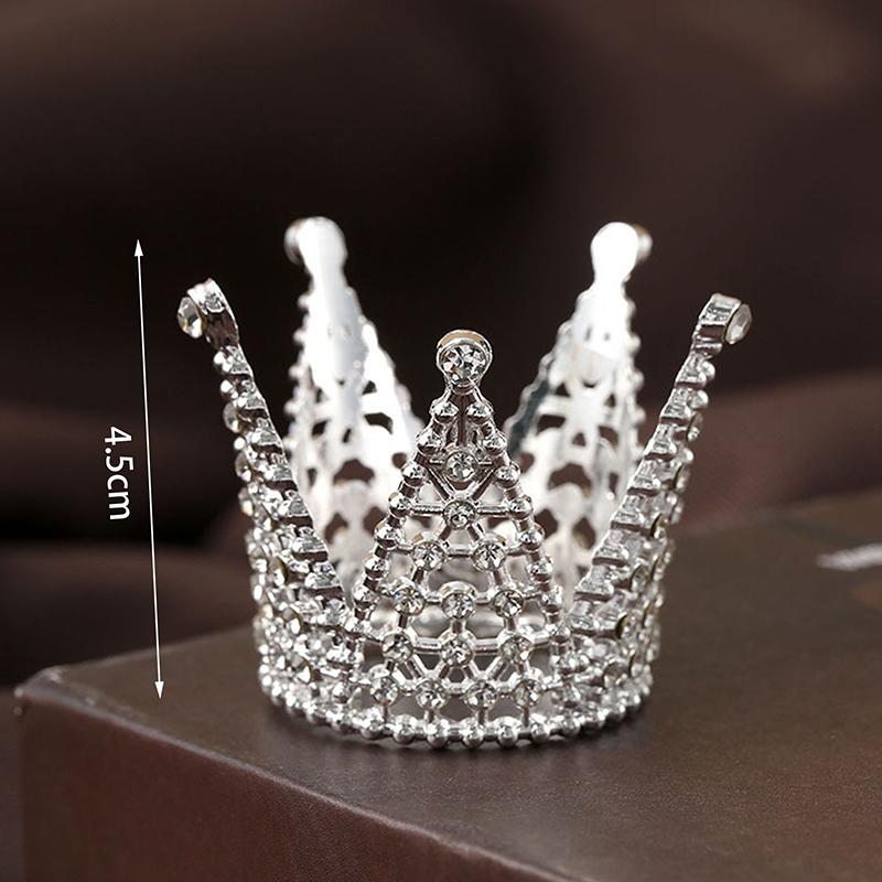 Mini Crown Alloy Princess Crown Kids Hair Accessories Birthday Festival Performance Party Cake Decorating Tool