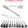 10Pcs Carbide Burr Set 1/8 Inch Shank Long Burr Bits Rotary Tool Rasp File for Metal Welds Carving Cutting Engraving Porting