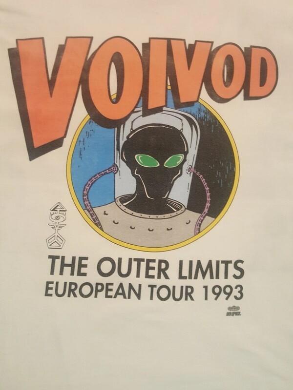 1993 VOIVOD The Outer limits European Tour White T-shirt OM243 Unisex T-Shirt XXL