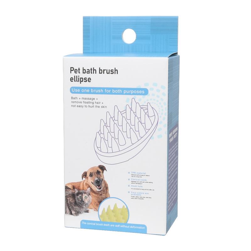 

Cat Dog Grooming Massage Brush Pet Universal Bath Bath, Pet Cleaning Bath Brush жовтий