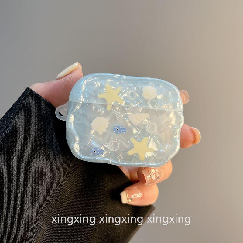 

INS Летний Чехол-ракушка XINGX Маленькая рыбка для Airpodspro2 Защитный чехол Apple 3-го поколения 4-го поколения Чехол для Bluetooth-гарнитуры airpods4 Shell Star Fish [Single Shell]]