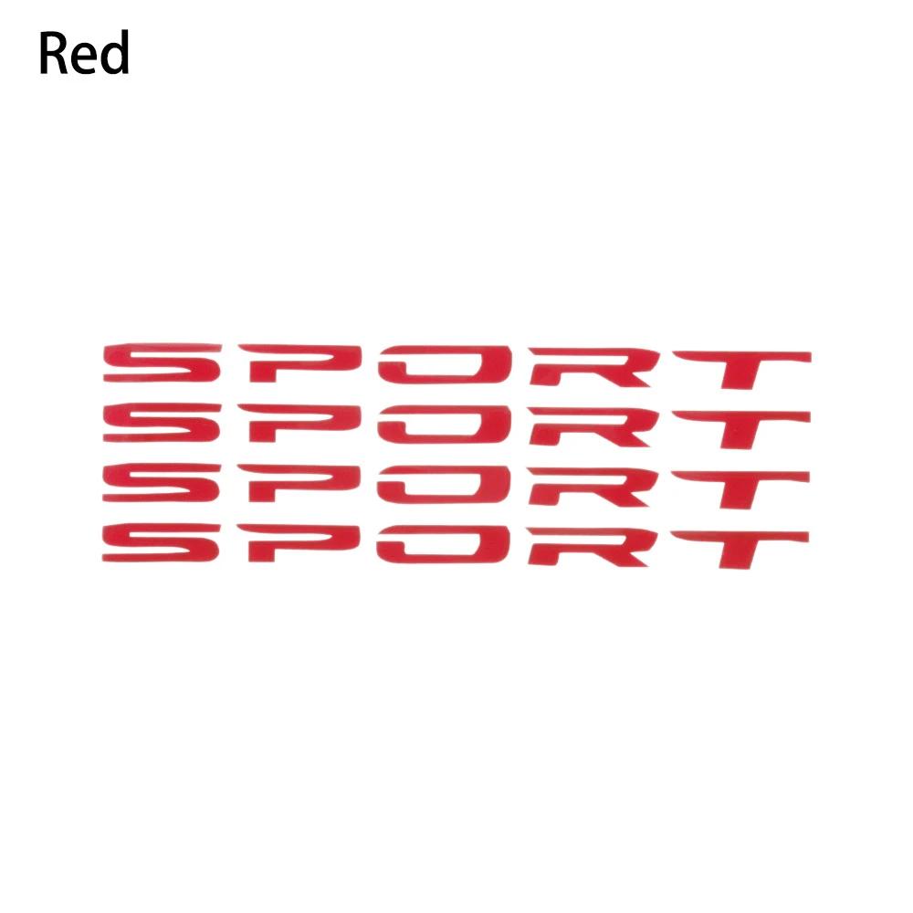 4pc SPORT Car Decal Sticker Wheels Rims Racing DIY Stripes Decorative Stickers Emblem Car Styling Car SUV Truck Accessories