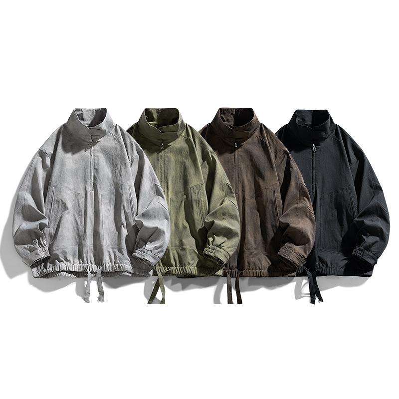 Outdoor men's American vintage jacket jacket jacket men's spring and autumn loose ins cargo jacket men