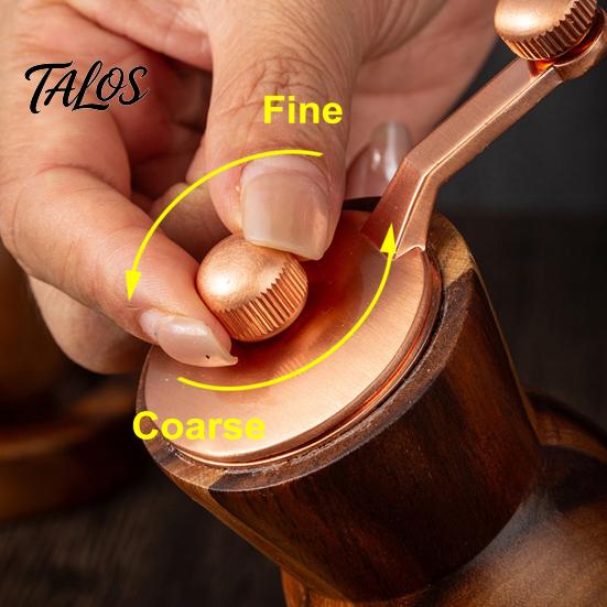 Acacia Wood Pepper Mill Manual Grinder Modern Hand-Cranked with Body Ceramic Blade Herb Metal Handle Blades Retro Salt for Kitchen Spice Container