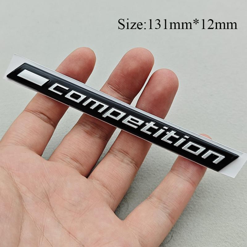 3D ABS Car Sticker Competition Logo Bar Underlined Badge Emblem Decals For BMW M3 M4 M5 X5M X6M Thunder Edition Auto Accessories