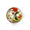 New Antique Color Dyed Hummingbird Iris Japonica Window Glass Electrostatic Sticker Detachable Decorative Film Home Decorations