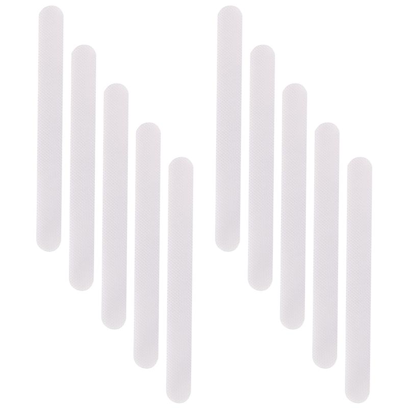 AD23-10Pcs Anti-Slip Strips Safety Shower Treads Stickers Bathtub Non Slip Stickers Stair Step Anti Slip Tape 7.87Inch