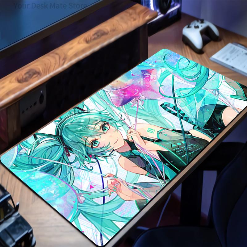 Hatsune Miku Painter Anime Extended Gaming Mouse Pad Large Desk MatNonSlip AntiDirt Extended Desk Mat