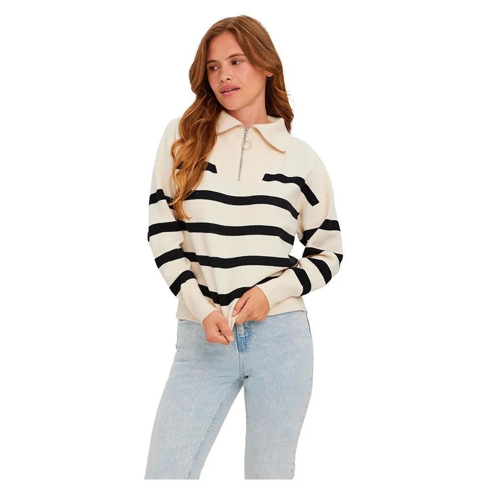 

Vero Moda Свитер с полумолнией Saba Stripe 2XL