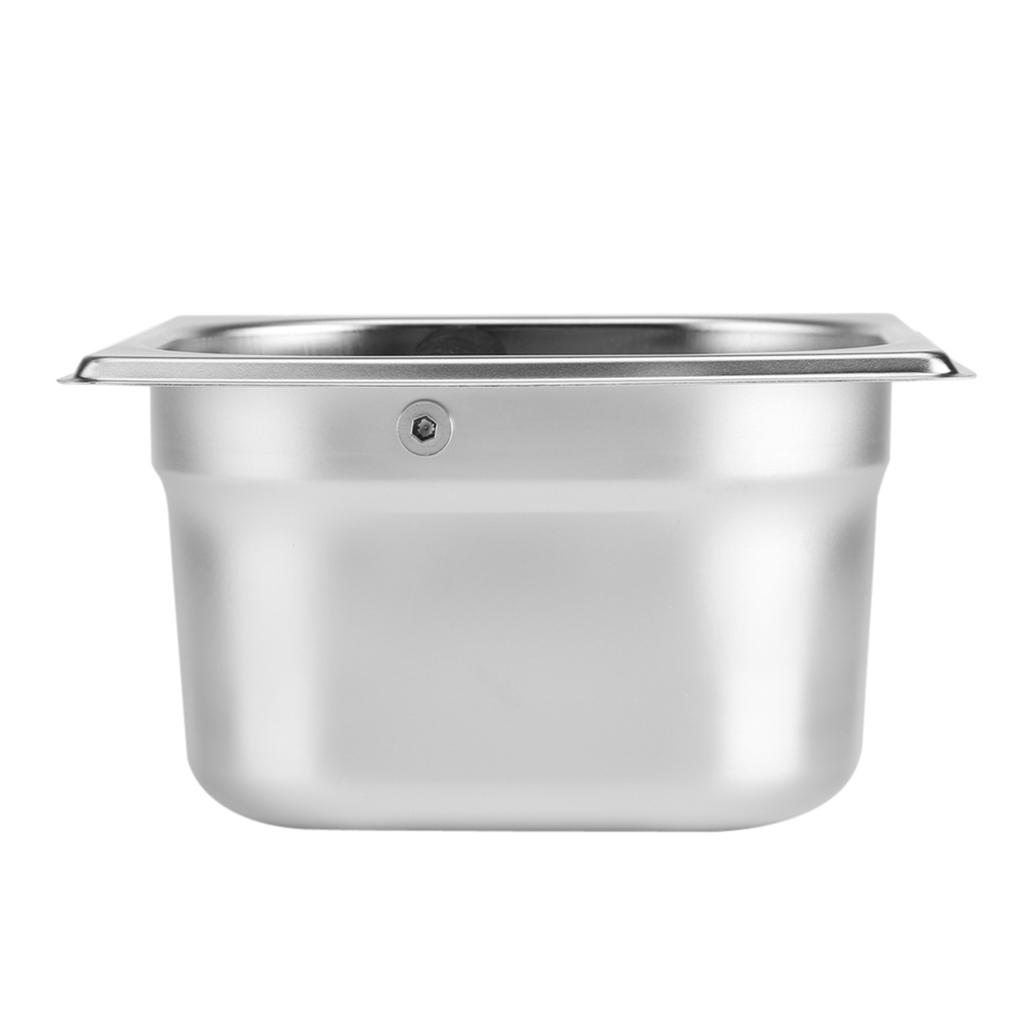 Stainless Steel Espresso Knock Box Container with Rubber Bar for Coffee Machine