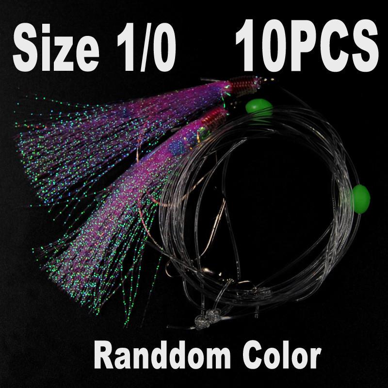 

10 шт. 1/0, 3/0, 5/0, 6/0, 7/0, 8/0, снасти для морской рыбалки, каждая с 2 рыболовными крючками, рыболовный комплект, приманка для морской рыбалки, бесплатная доставка