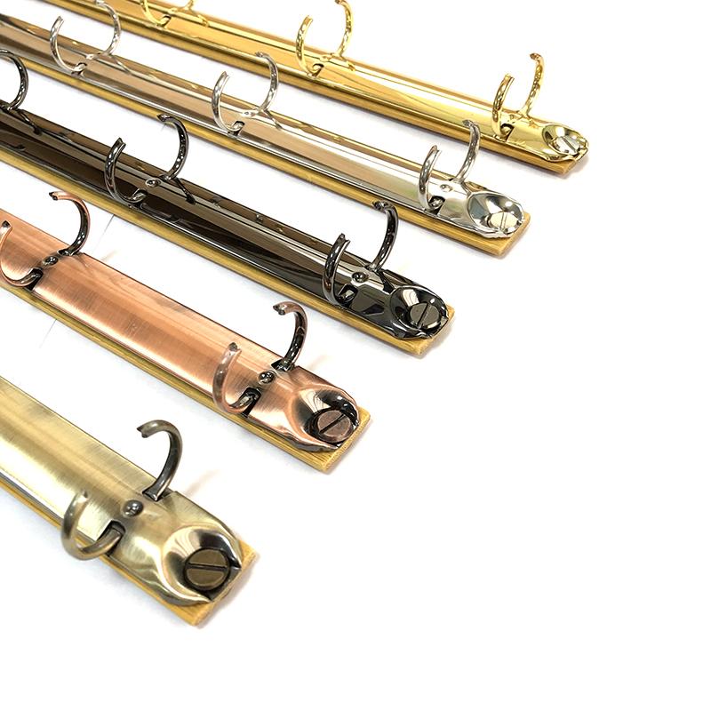 A4 Metal Ring Binder Clips with Bamboo Back Panel 4 Detachable Buckle Loose-leaf Binding Strip for Data Book Album Notebook