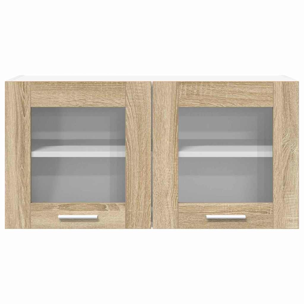 Wall Cabinet Sonoma Oak and White 80 x 31 x 40 cm