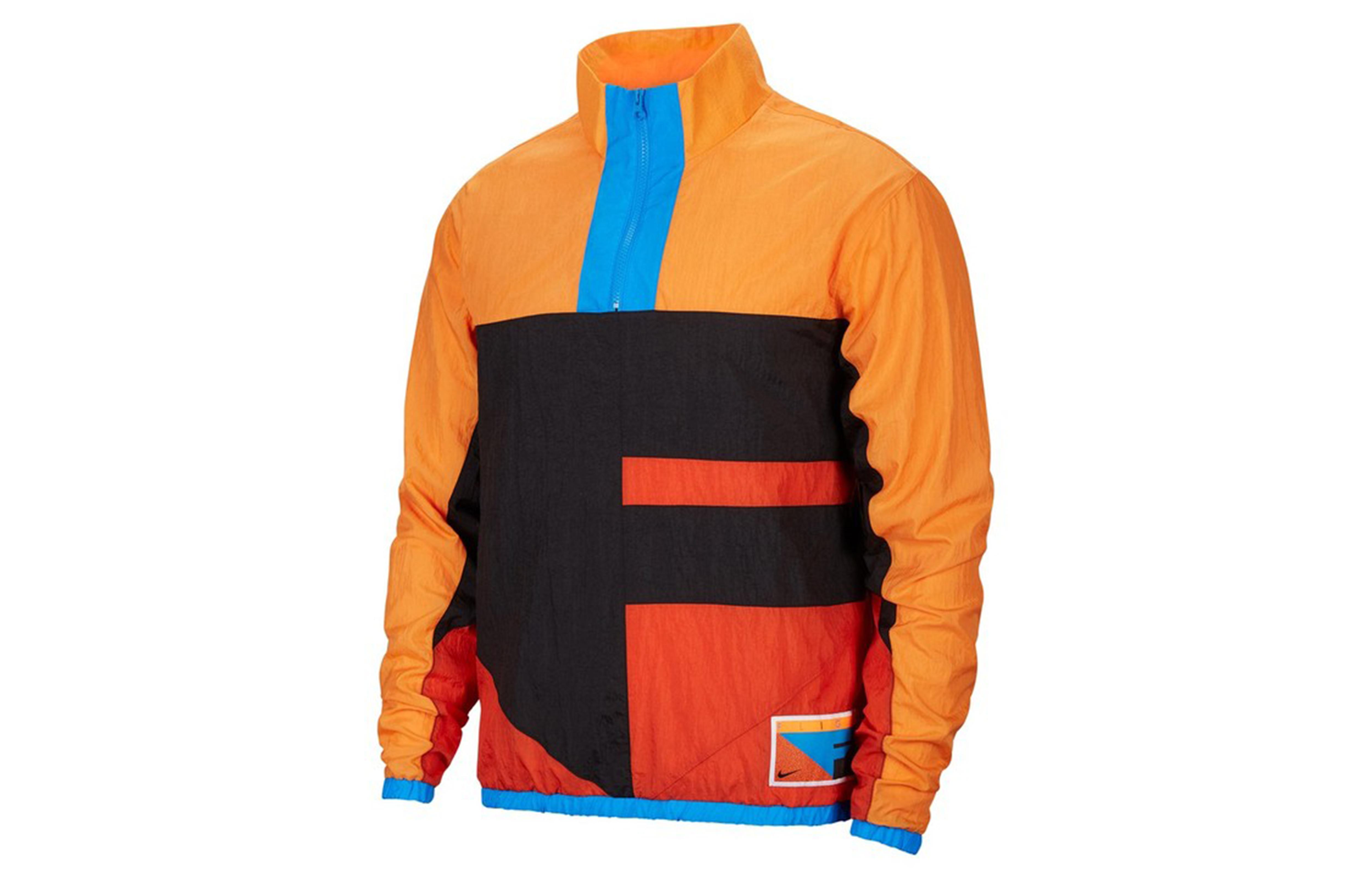 Nike Jackets Men s Black Orange Stand Collar Moderate Other CN8509-010 XL