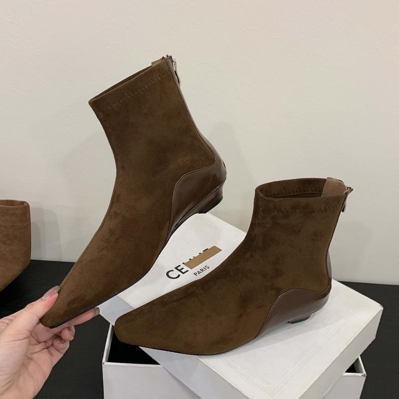 Fashion SUOJIALUN 2025 Winter New Brand Women Ankle Boots Fashion Square Low Heel Ladies Elegant Short Boots Dress Outdoor Chelsea Shoes