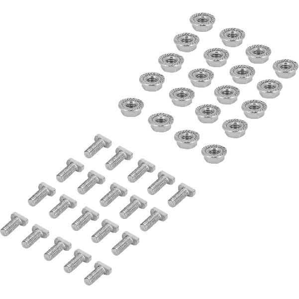 Zyyini Greenhouse Repair Parts, 20 Sets of 304 Stainless Steel Quick Assembly Screws, Nuts Screws Assortment Set, for Greenhouse