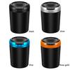 Portable Car Ashtray with Lid Mini Car Trash Can with LED Light Stainless Steel Ashtray Car Interior Decor Auto Accessories