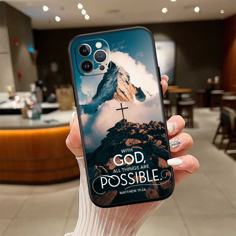 RE13 Bible Verse Jesus cross New High-End Shell Phone Case for Redmi Note 8 9 Pro Max 9S 9T 9C NFC 8T 8A 10A A4
