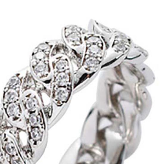 Vridt Ring Kreativ Kubisk Smykker Ring Finger Zirkonia Ring for Gave