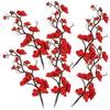6Pcs Plum Blossom Branch Cake Picks Cupcake Toppers Birthday Wedding Baby Shower Holiday Party Dessert Decoration