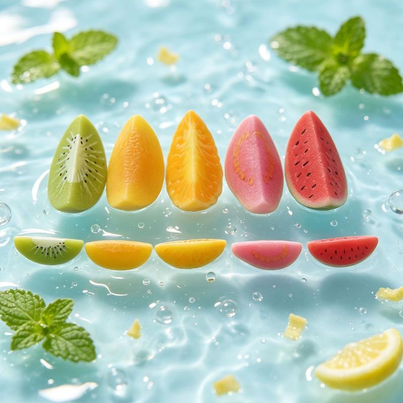 Miniature Resin Sliced Fruit Models 10Pcs Realistic Food Props for Dollhouse DIY Craft Micro Landscape