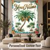 Wald Natur (72) Thema Individueller Wandteppich Personalisierter Benutzerdefinierter Name Text Wandbehang Teppich Heimdekoration Hintergrundtuch