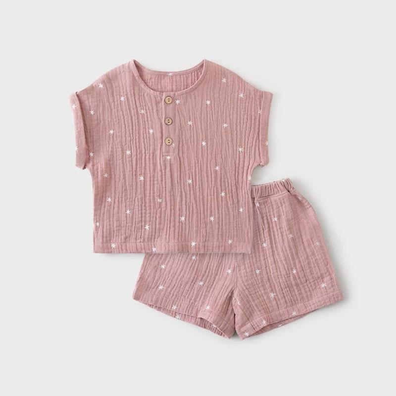 Soft Cotton Toddler Boy Clothes Casual Short Sleeve Tee + Shorts Kids Baby Clothes