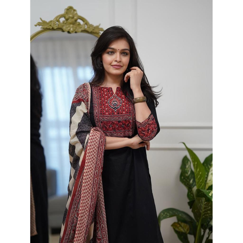 Indian Bollywood Cotton Salwar Suit Women Designer Ethnic Kurta Pant Dupatta Set
