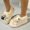 Cartoon Bag Cotton Slippers Home Outdoor Wear Thick Soles Warm Skin-friendlyNon-slip Womens Shoes Zapatos De Mujer SlippersWomen