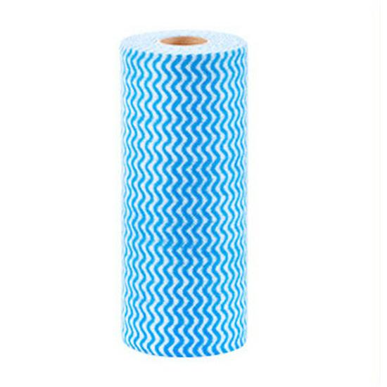 Disposable Multi-Purpose Non-Woven Oil-Resistant Cleaning Wipes Roll 30x20CM, 50 pieces/roll синий