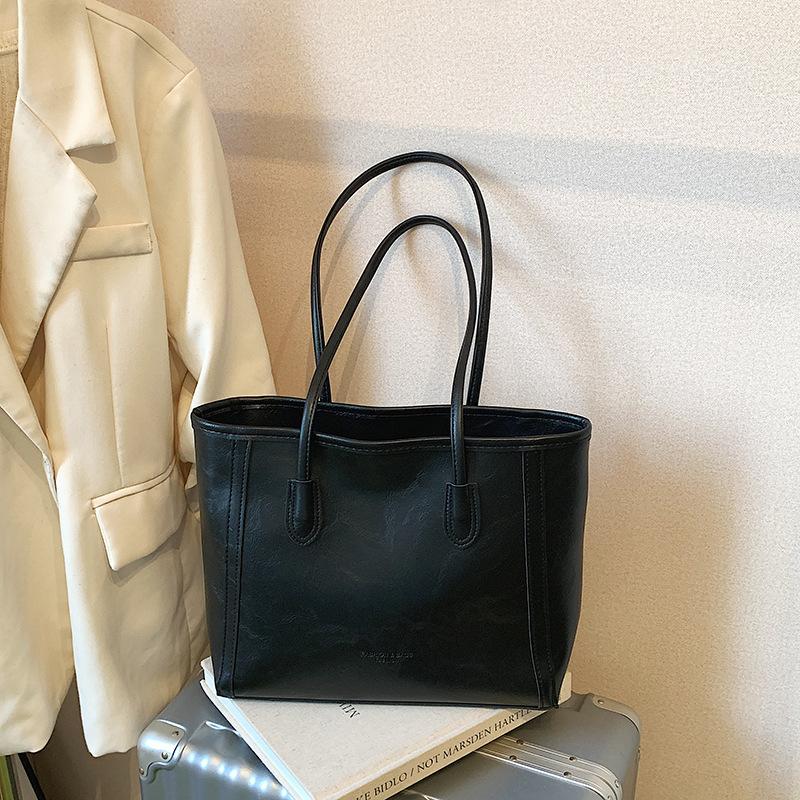 Премиальная женская сумка через плечо для通勤, модная ретро сумка большой вместимости, новая сумка-тоут для работы